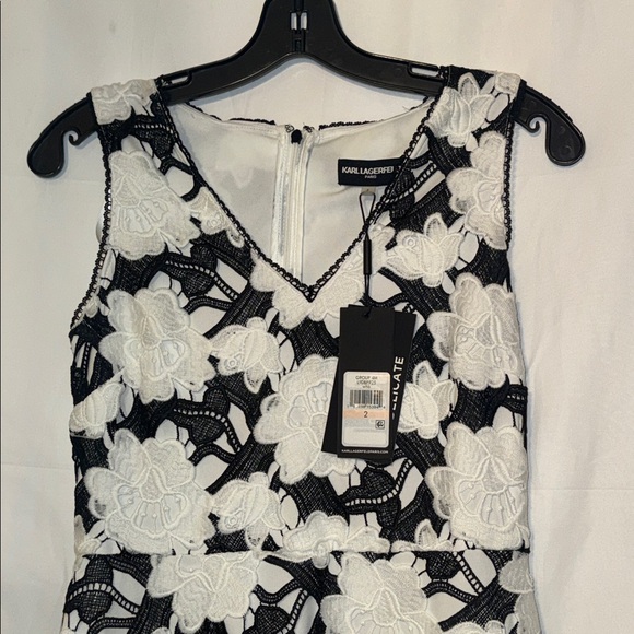 Karl Lagerfeld Lace Overlay Dress - Picture 3 of 9